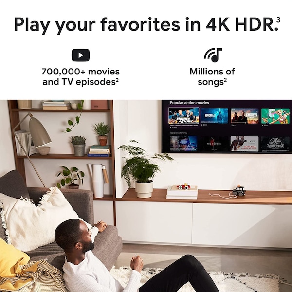 Google Chromecast with TV 4K Snow GOOGA01919-US | Zoro